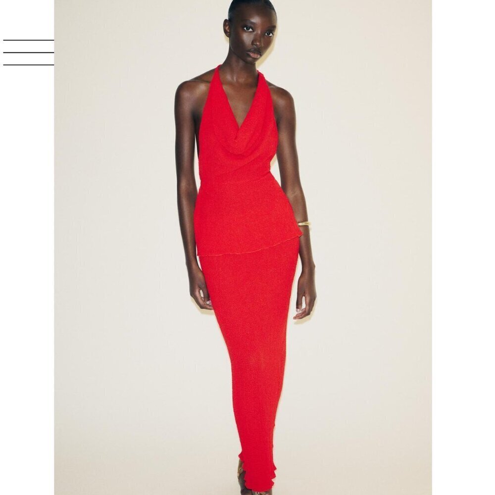 Zara Red Skirt Set (Multi Layered Top!) - Picture 8 of 10